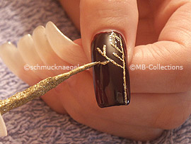 Nailart Liner in der Farbe gold-glitter