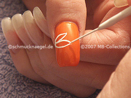 Nailart Liner in der Farbe weiß