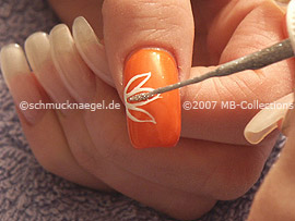 Nailart Liner in der Farbe silber-glitter