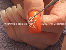 Nailart Liner in der Farbe silber-glitter