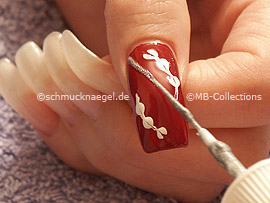 Nailart Liner in der Farbe silber-glitter