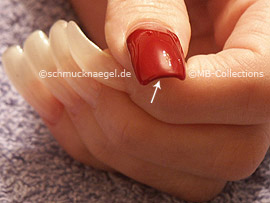 Nagellack in der Farbe rot