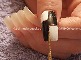 Nailart Liner in der Farbe gold-glitter