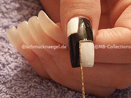 Nailart Liner in der Farbe gold-glitter