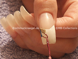 Nailart Liner in der Farbe rot-glitter