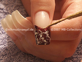 Nailart Liner in der Farbe gold-glitter