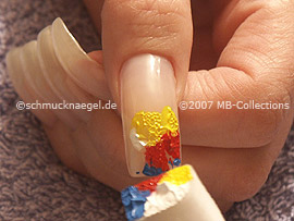 Kleiner Schwamm mit Acrylfarben