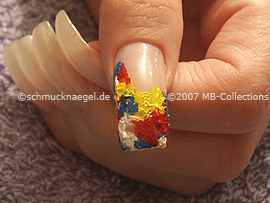 Kleiner Schwamm mit Acrylfarben