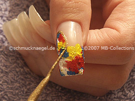 Nailart Liner in der Farbe gold-glitter