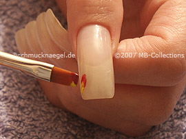 Flachpinsel mit Acrylfarben