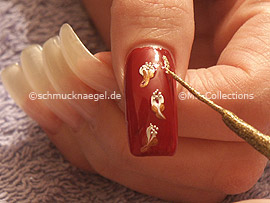 Nailart Liner in der Farbe gold-glitter