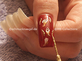 Nailart Liner in der Farbe gold-glitter