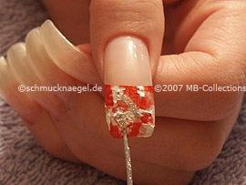 Nailart Liner in der Farbe silber-glitter