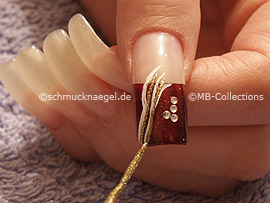 Nailart Liner in der Farbe gold-glitter