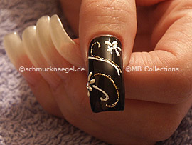 Nailart Liner in der Farbe gold-glitter