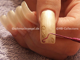 Nailart Liner in der Farbe pink-glitter