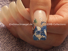 3D Nail Sticker und Pinzette