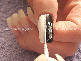 Nailart Liner in silber-glitter