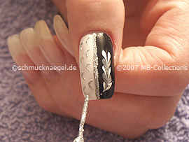 Nailart Liner in silber-glitter