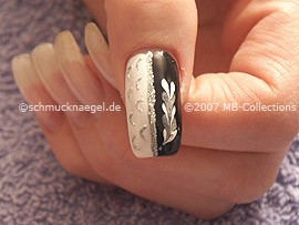 Nailart Liner in silber-glitter