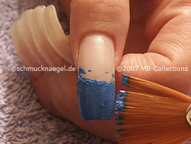 Fächerpinsel mit Acrylfarben