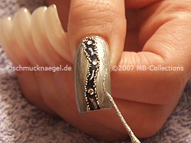 Nailart Liner in der Farbe silber-glitter