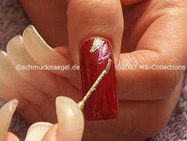 Nailart Liner in den Farben gold-glitter und blau-glitter