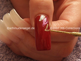 Nailart Liner in den Farben gold-glitter und blau-glitter