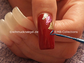 Nailart Liner in den Farben gold-glitter und blau-glitter