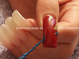 Nailart Liner in den Farben gold-glitter und blau-glitter