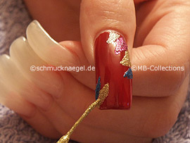 Nailart Liner in den Farben gold-glitter und blau-glitter