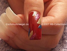 Nailart Liner in den Farben lila-glitter und silber-glitter