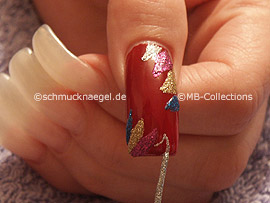 Nailart Liner in den Farben lila-glitter und silber-glitter