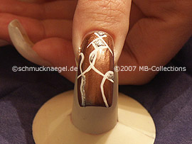 Nailart Liner in der Farbe silber-glitter