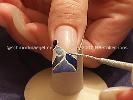 Nailart Liner in der Farbe silber-glitter