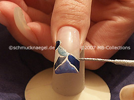 Nailart Liner in der Farbe silber-glitter