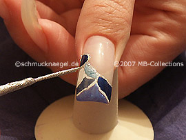 Nailart Liner in der Farbe silber-glitter