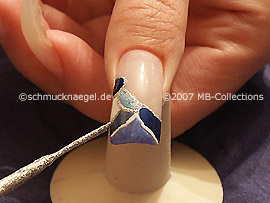 Nailart Liner in der Farbe silber-glitter
