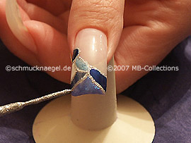 Nailart Liner in der Farbe silber-glitter