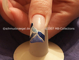 Nailart Liner in der Farbe silber-glitter