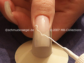 Nailart Liner in der Farbe weiß