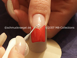 Nailart Liner in der Farbe silber-glitter