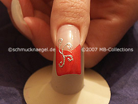 Nailart Liner in der Farbe silber-glitter