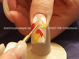 Nailart Liner in der Farbe gold-glitter