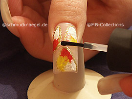 Klarlack, quadratischen Strassstein und Spot-Swirl