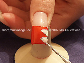 Nailart Liner in der Farbe silber-glitter