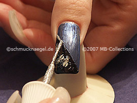 Nailart Liner in der Farbe silber-glitter