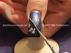 Nailart Liner in der Farbe silber-glitter