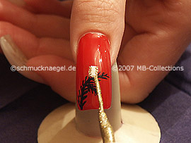 Nailart Liner in der Farbe gold-glitter