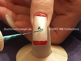 Nailart Liner in der Farbe dunkelgrün